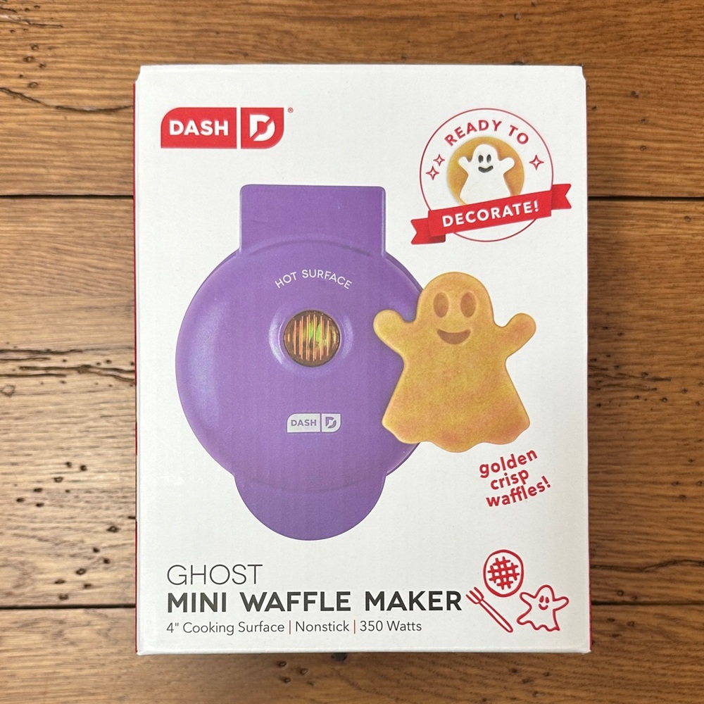 Dash Purple Ghost Mini Waffle Maker